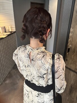 ルミヘアー 金沢駅西口店(Lumi hair) 編み込みツインアレンジ