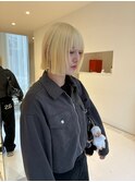 抜きっぱなしブロンド　ボブ　タッセルボブ