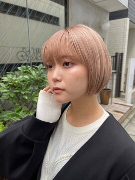 レム 長町店(L.E.M) ミニボブ×ベージュカラー