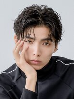 レタッチバイフィフス(RETOUCH by fifth) 原宿ルーズパーマセンターパートツーブロックメンズパーマ