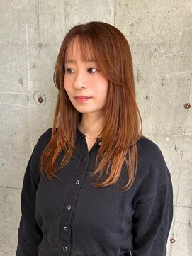 モアバイクリップス 湘南台(moa by clips) オレンジベージュ × レイヤーカット