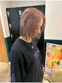 千葉駅/イメチェン/ピンクベージュ/アンブレラカラー/前髪