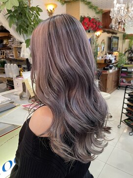 桃の木 ヘアー(桃の木 hair) パープルシルバー×シャドウルーツ