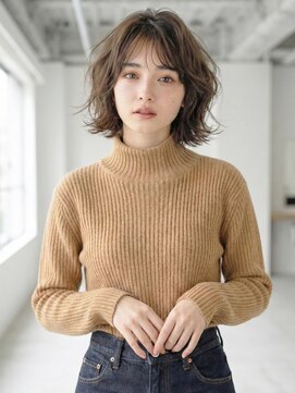 ノラ シブヤ(NORA) 小顔ミディアムパーマミディアムデジタルパーマボブパーマ前髪