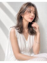 アッシュ 学芸大学店(Ash)&nbsp;ミディアムレイヤー/大人女性/ベージュアッシュ/脱白髪染め