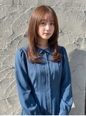 【小顔効果◎】韓国風レイヤー×透明感カラー
