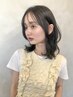 【扱いやすく可愛い】似合わせカット+前髪ストレート+透明感カラー