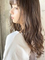 ノラキチジョウジ(NORA KICHIJOJI)&nbsp;小顔デザインロングカットオリーブカラー#セミウェットウェーブ