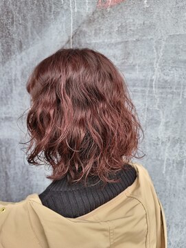 ビグディーサロン(BIGOUDI salon mukonosou) ピンクカラー×ボリュームパーマ