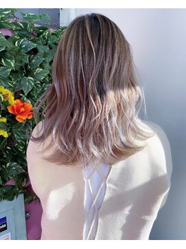 トーク 伊丹本店(TAL'KE) TAL'KE/バレイヤージュ×ホワイトシルバー_894