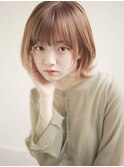 ミディアムヘア/ショコラベージュ/ボブルフ/新宿