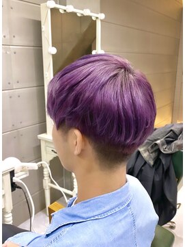 エイト プラット 渋谷2号店(EIGHT plat) 刈り上げマッシュ　ビビットパープル
