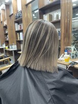 ラフ(LAFF)&nbsp;#バレイヤージュ#グレージュカラー#ボブウルフ#ココアベージュ