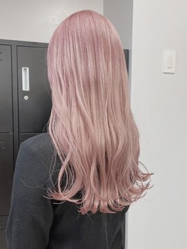 ベレーザ 渋谷(BELEZA) 2709ニュアンスカラーホワイトピンクレイヤーロングベビーピンク