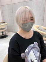 サンド 鹿児島中央(sand)&nbsp;黒髪/グレーベージュ/レイヤーロング/前髪パーマ[鹿児島駅]