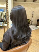 ◆レイヤーカット/レイヤーカットロング/アッシュグレー/銀座