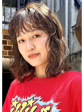 ナループロアオハナ(Nalu pu loa ohana) ミディアムパーマボブパーマ前髪パーマニュアンスパーマウェーブ