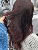 ビューブルー 亀戸錦糸町(VIEW BLUE)&nbsp;◎美髪カールシアーカラーレッドカラーロングセミディ
