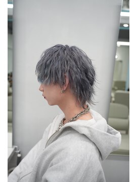 ポプルス(popls) メンズウルフカット/マッシュウルフ/シルバーカラー