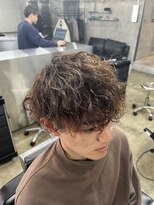 ロンド ローガン 名駅(Lond LOGAN)&nbsp;メンズ波巻きスパイラルブラウンカラー