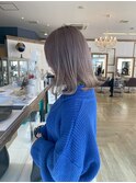 ミルクティーカラーのボブstyle