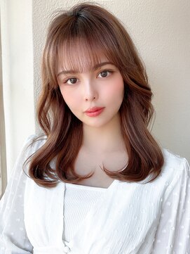 アフロートフクオカ(AFLOAT FUKUOKA) 【NEW OPEN】小顔前髪あり後れ毛サイドバングメルティカラー