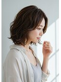 30代40代50代大人ボブゆるふわパーマニュアンスパーマ