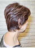 50代60代70代×ショートレイヤー×イノアカラー×ハイライト