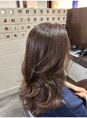 ミディアムヘア/暗めカラー/グランマッシュ/茨木／高槻