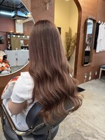 チャプター 問屋町(chapter)&nbsp;ケアブリーチミルクティーブラウンカラーレイヤーカット韓国ヘア