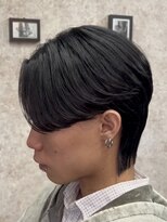 グロウ 天神店(growth) 韓国風 センターパートウルフ 曲がる縮毛矯正