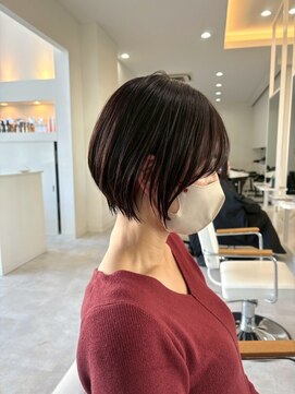 ジュベ 別府店(juve.) 別府ショートボブ顔まわりレイヤーカット髪質改善カラー30代