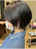 丸みのあるショートボブ