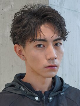 フィフス 大分(fifth) 大分フェザーパーマメンズカットラウンドマッシュセンターパート