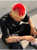 岡山メンズサロン20代30代ボウズデザインカラー派手髪カラー