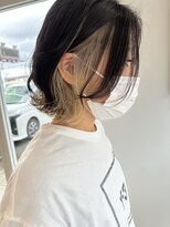 アンレーベル(Unlabel) 235. 大人ボブ/ブラウンカラー/ツヤ髪/顔周り/前髪
