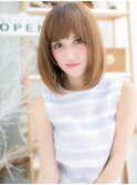 ツヤキラリ☆前下がりストレートミディc
