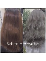 シャル 相模大野(shalu)&nbsp;【ムラカミ】オリーブグレー(ブリーチなし)　≪shalu相模大野≫