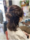 ハーフアップ×ヘアセット