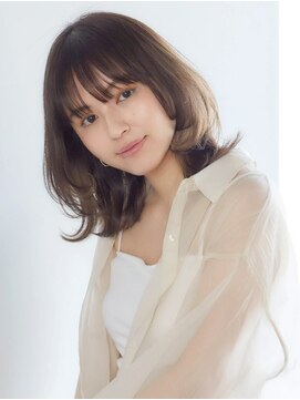 フォンズ(FONS) 韓国 くびれミディ 大人前髪 透け感 シアーカラー 20代 30代