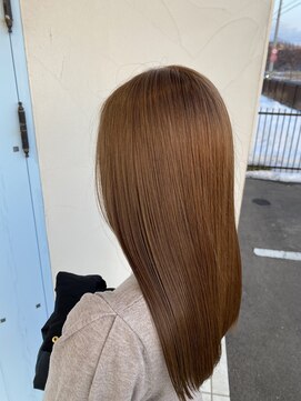 ニコ ヘアリラクゼーション(Nico hair relaxation) 大人ノーブル艶カラーストレートロングブラウンカラー