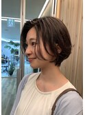 【oasis】大人可愛い20代30代40代小顔ショートボブ丸み前下がり