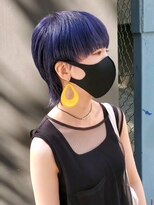 ヘアーアイスカルテット(HAIR ICI QUARTET)&nbsp;ネイビー バイオレット マッシュ ウルフカット