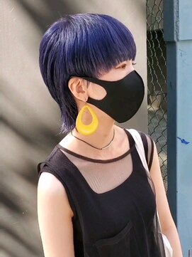 ヘアーアイスカルテット(HAIR ICI QUARTET) ネイビー バイオレット マッシュ ウルフカット