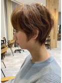  大人ヘルシースタイルショコラアッシュふんわりカールショート
