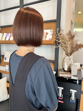 ウル(ulu) ボブ・ピンクラベージュ/髪質改善カラー