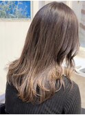 大人可愛いハイライト透明感カラー
