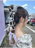 ふわふわポニーテール風編み下ろし♪