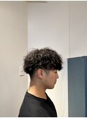 王道マッシュ×波巻きパーマ