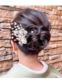 卒業式訪問着お着付けアップスタイル
